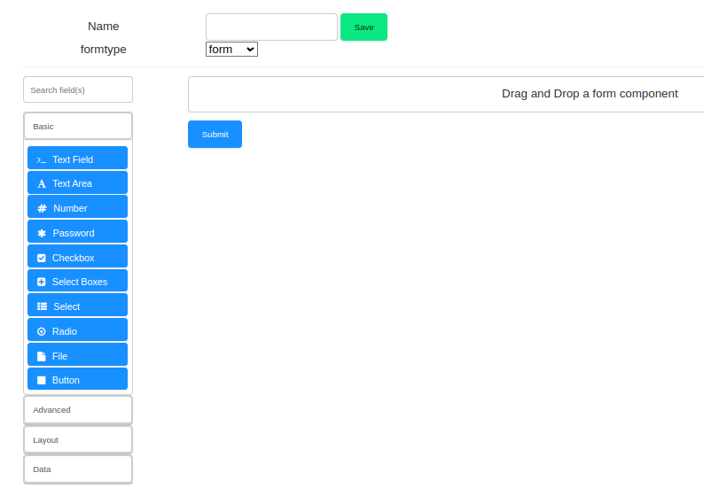 OpenFlow's Forms creation page